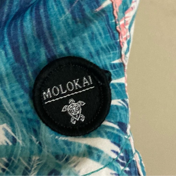 MOLOKAI SURF CO. MENS TROPICAL SWIMMING TRUNKS, MEDIUM - Picture 3 of 4